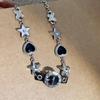 Herz Stern Strass Stein Halskette Kette Süß Cool Schlüsselbein Kette Halskette Schmuck Punk Choker Einzigartiger Anhänger Halskette