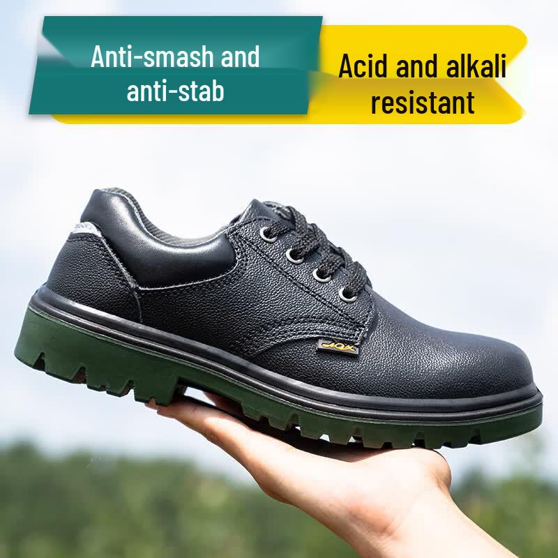 Dongli Jian Men's Steel Toe Leather Safety Shoes 010
