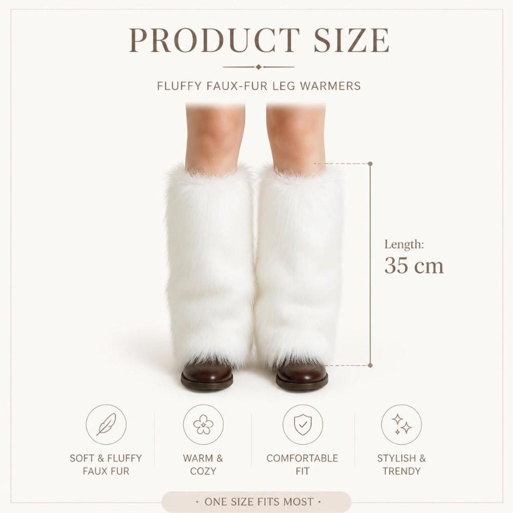 Warm Boot Covers Winter Foot Warming Covers Cozy Faux Fur Leg Warmers for Women Girls