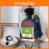 Adorable Color Block Design Lightweight Nylon Kindergarten Backpack For Boys And Girls