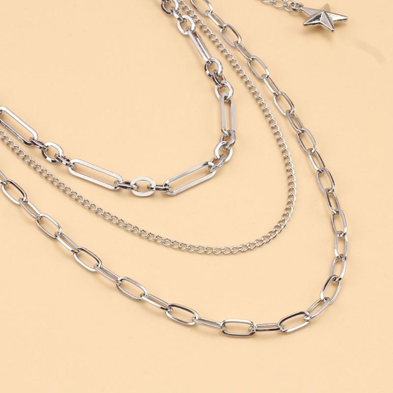 Multi Layer Star Design Pants Chain Alloy Body Jewelry Sturdy Secure Clasp For Casual Party Wear