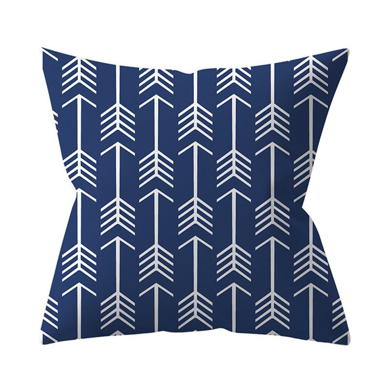 Navy Blue Mandala Nordic Geometric Pillowcase 45x45 Cushion Cover Decorative Pillow Sofa Cushion Home Decor Polyester
