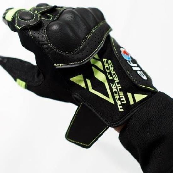 Elf Motorcycle Nero Mesh Size Black Red EG-S527 Gloves, Spring/Summer Model, Gloves, Small, &