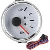Trim Gauge Boat 52mm/2in UP-DN Boat Marine Trim Gauge 0-190ohm Trim Tilt Indicator Red Backlight(Silver frame on white) for trim gauge for boat