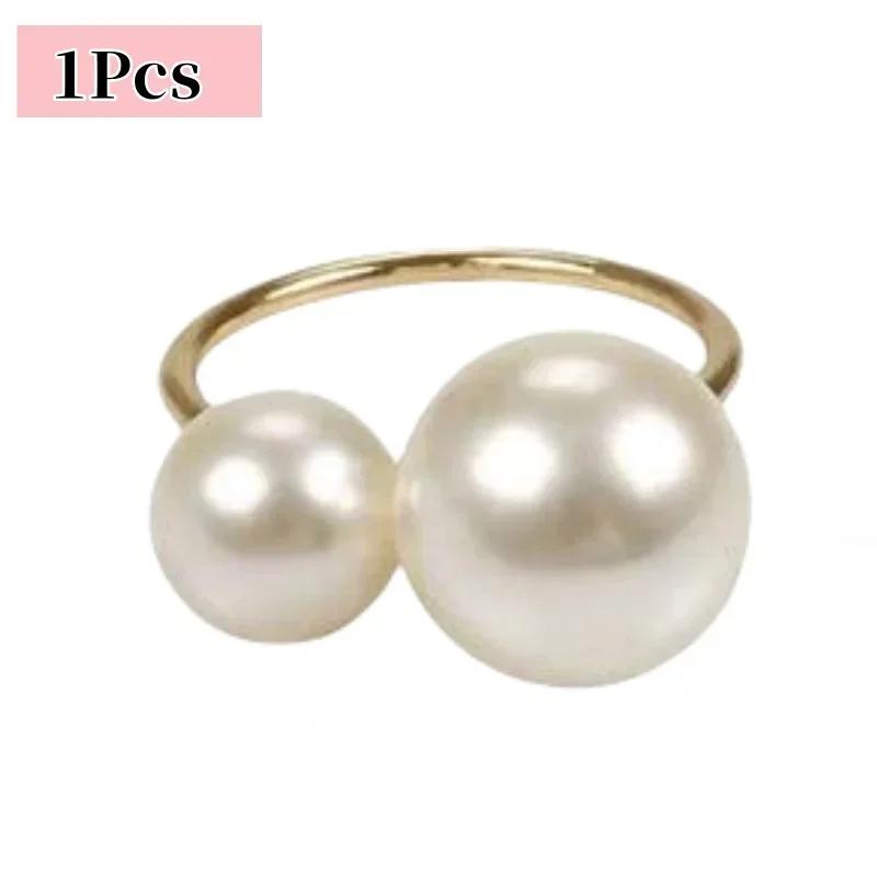 96Pcs Small Large Pearl Napkin Ring Frame, Metal Napkin Ring, Wedding Party, Holiday Banquet, Christmas Dinner, Decorative Gifts