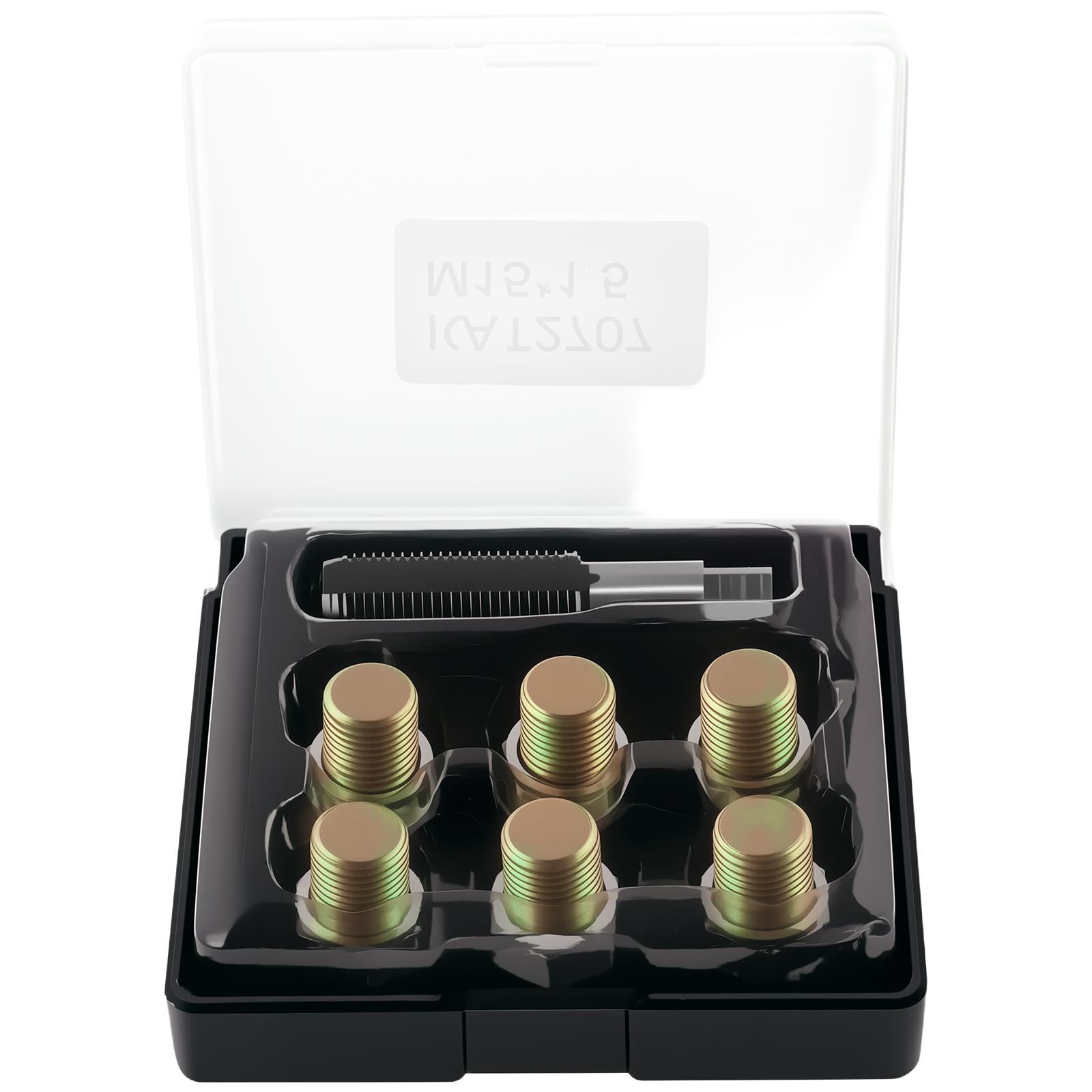 M15 x 1,5 мм Резьбовой ремонтный комплект для сливной пробки масла Портативный ремонтный комплект резьбы сливной пробки масляного поддона Прочные инструменты для ремонта резьбы сливной пробки