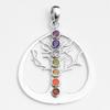 Tree of Life Chakra Pendant Reiki Pendant Crystal Healing Silver Pendant Natural Gemstone Unisex Pendant Ap4599