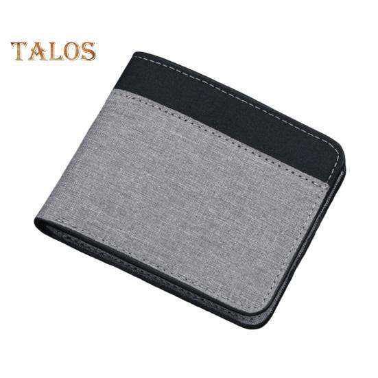 

Мужской холщовый кошелек с многослойными кассетами, держателем удостоверения личности, контрастным цветом, прочной строчкой, легкий держатель для карт для повседневного использования, работы, путешествий, покупок