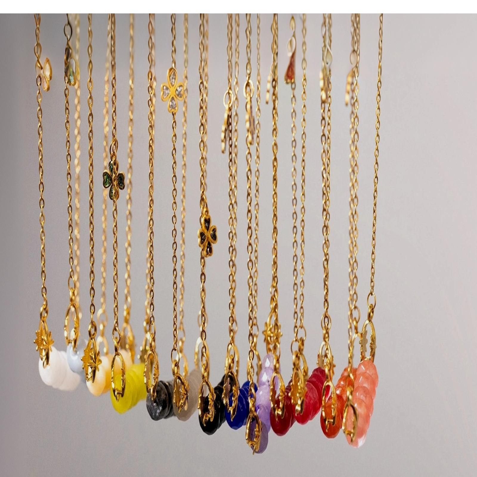 Personalized Necklace Oil Drop Love Pendant Collarbone Chain Necklace Electroplated 18K Gold Color Retention