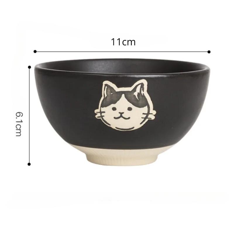 Ceramic Soup Bowls Rice Bowl Tableware Highfooted Noodle Bowl 4.5inch Underglaze Color Craft Cute Rice Soup Bowls Kitchen Tool