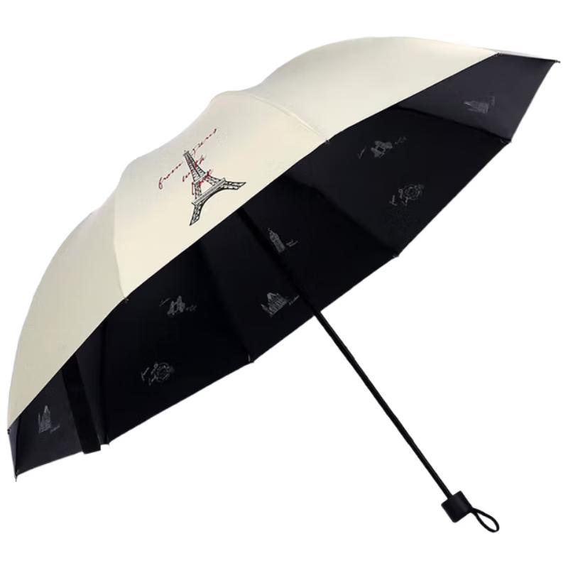 Portable Tri-Fold UV Protection Sun/Rain Umbrella