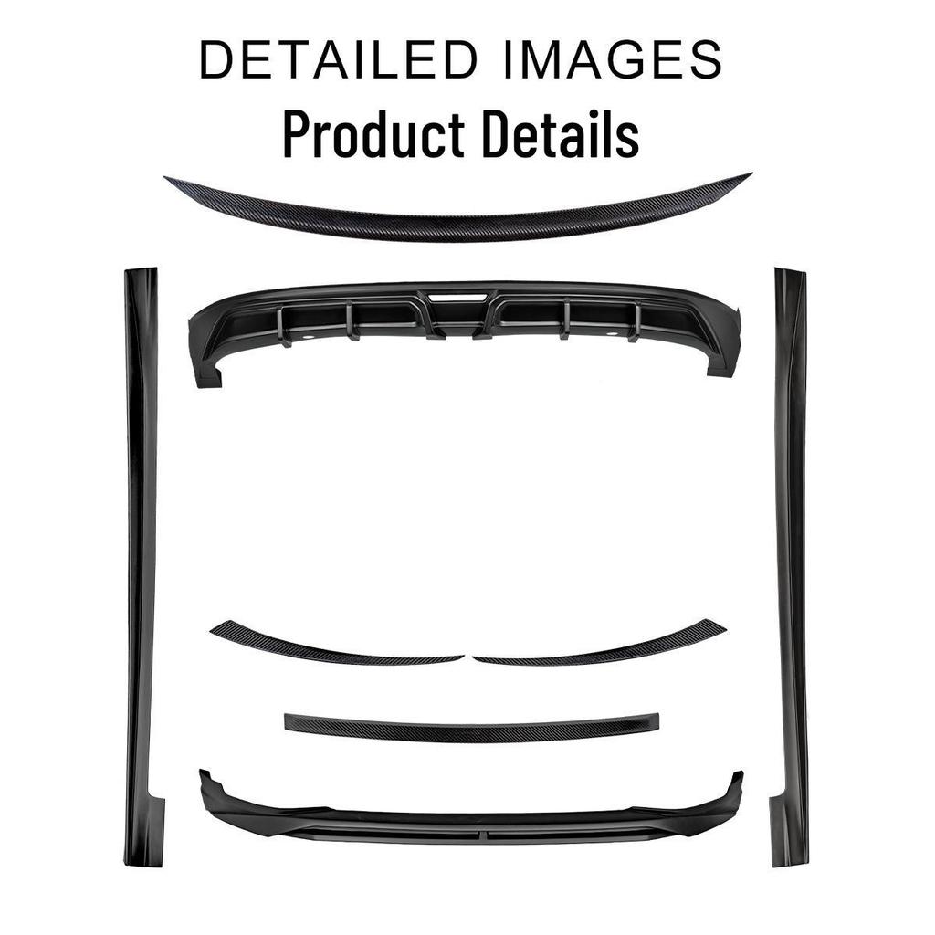 XPENG P7 YOFER Kit: Front Lip, Side Skirts, Rear Lip, Spoiler, Carbon Fiber Tail Wing, Eyebrows.