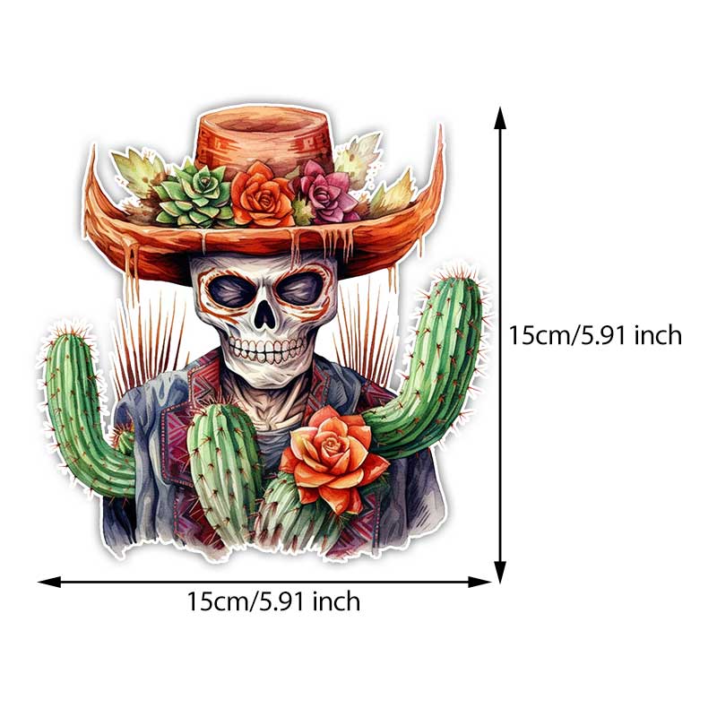 Car Sticker Skull Vinyl Decal Waterproof Rear Window Motorcycle Camper Bumper Truck Laptop Decoration TM354