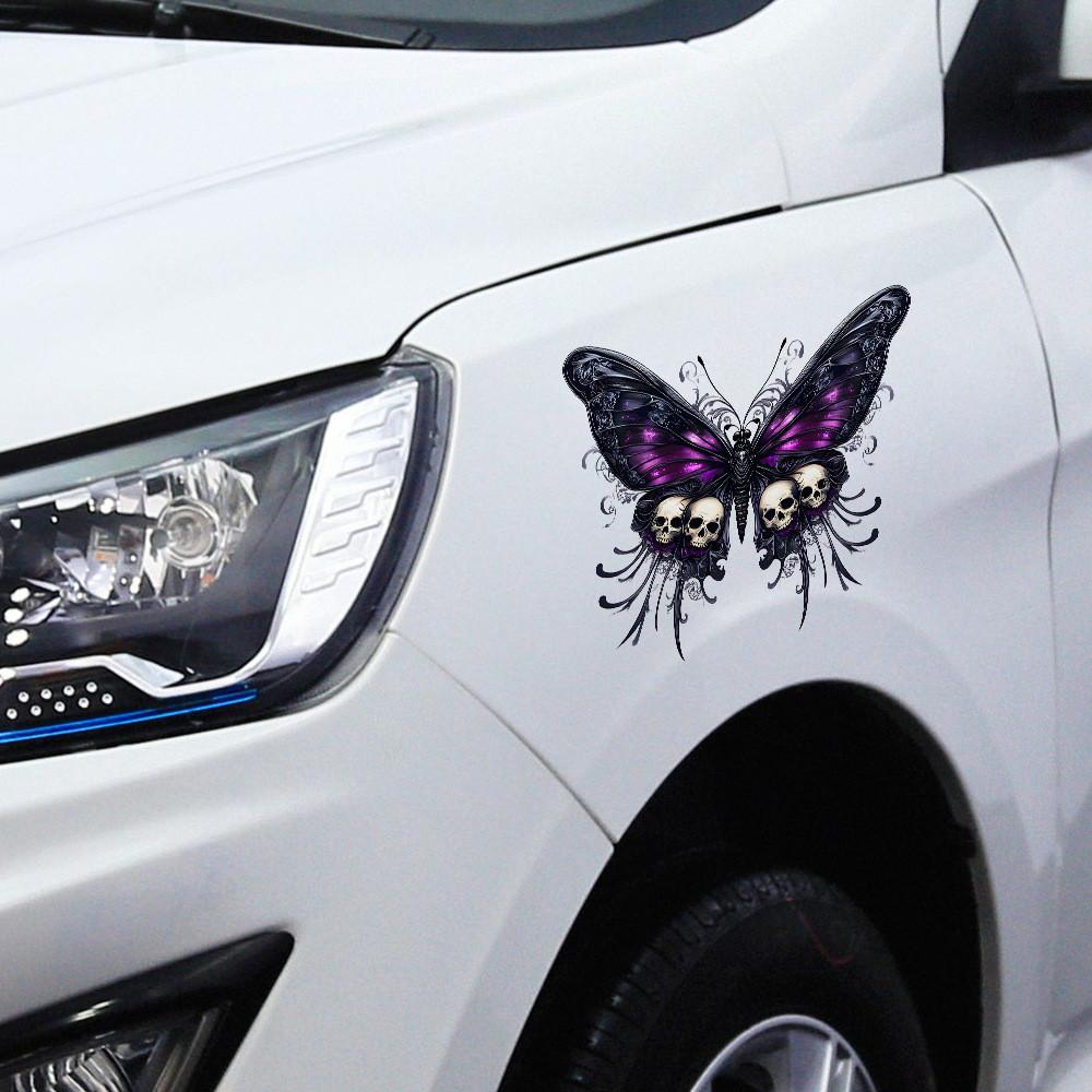 Skeleton Halloween Creative Butterfly Pattern Paste Decor Sticker Car For