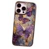Premium Purple Butterfly for IPhone17pro Mobile Phone Case 16/15 Matte PC13 Art 14 Large Holes 12