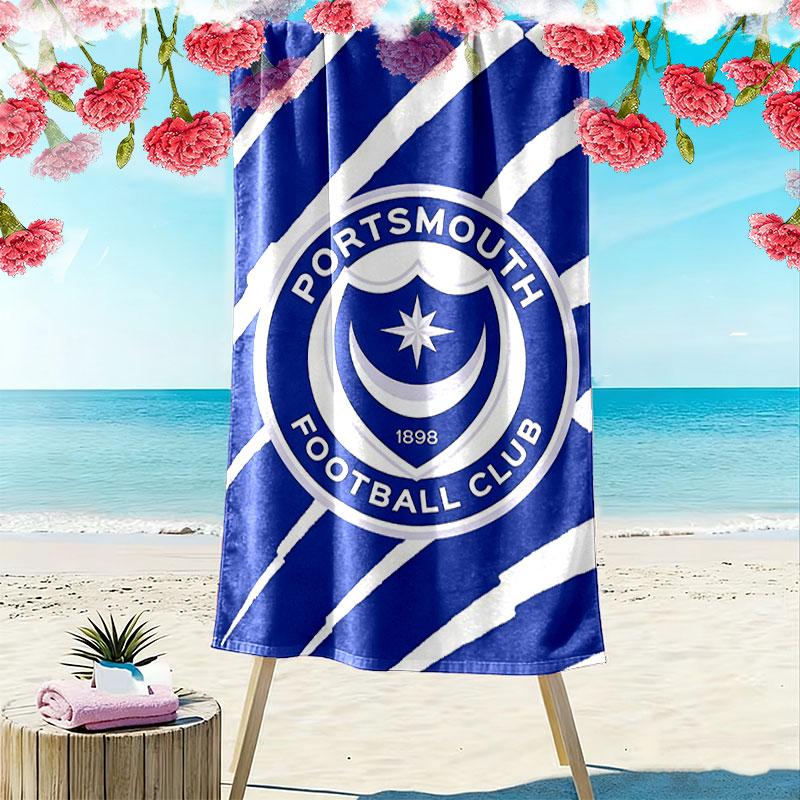 Portsmouth Logo Beach Towel, Large Soft Quick Dry Towel for Beach Camping Swimming