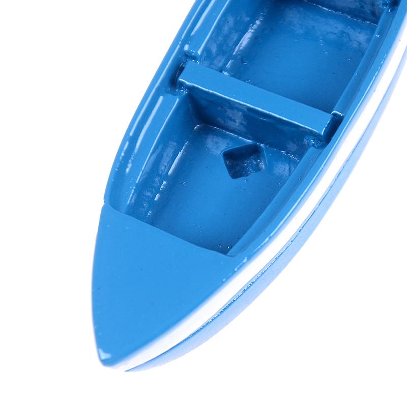 

Смола Мини Лодка Украшение Статуи Домашний Пейзаж Изысканный Креативный Синий One Size