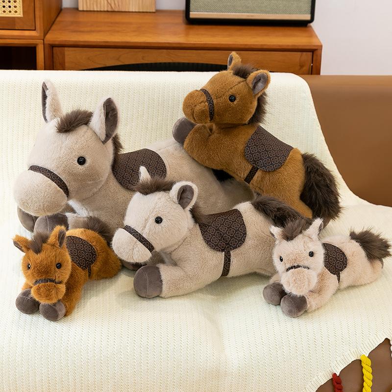 2026 peluche pony bambino mascotte mustang mascotte pony cattura bambino anno natale cachi