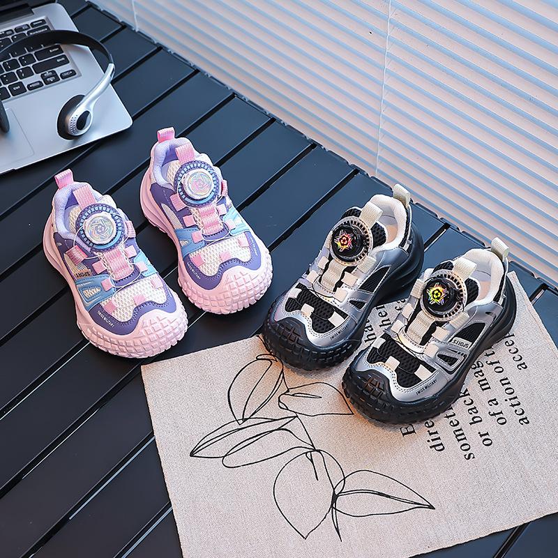 Children's sports shoes 2025 spring and autumn new breathable mountaineering shoes soft sole non-slip girls casual shoes mesh shoes