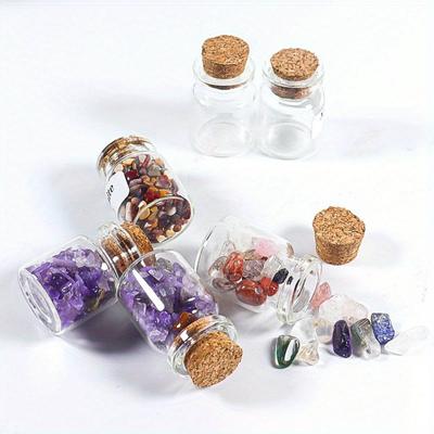 Mini-Flaschen aus klarem Glas mit klarem Korken, Nachrichtenflaschen, leere Gewürzflasche, Wunschflasche, DIY-Gläser, Fläschchen, Geschenk
