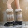 Vintage Thickened Furry Leg Warmers for Women Long Fuzzy Boot Cuffs Leg Cover for Winter Outfits and Costume Parties