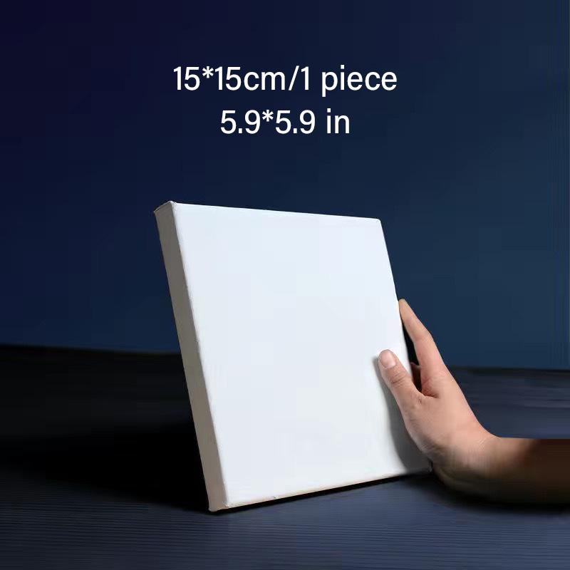 Panou de Desen din Pânză Albă, Cadru din Lemn cu Pânză de Bumbac, Potrivit Pentru Acrilic, Guașă, Practică de Pictură, Creație, Materiale de Artă, HB-05, 1 Bucată