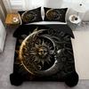 Mysterious Sun Moon Pattern 3D Printed Quilt Cover Set Bohemian Exotic Style Bedding Set Polyester Soft Comfortable Duvet Cover