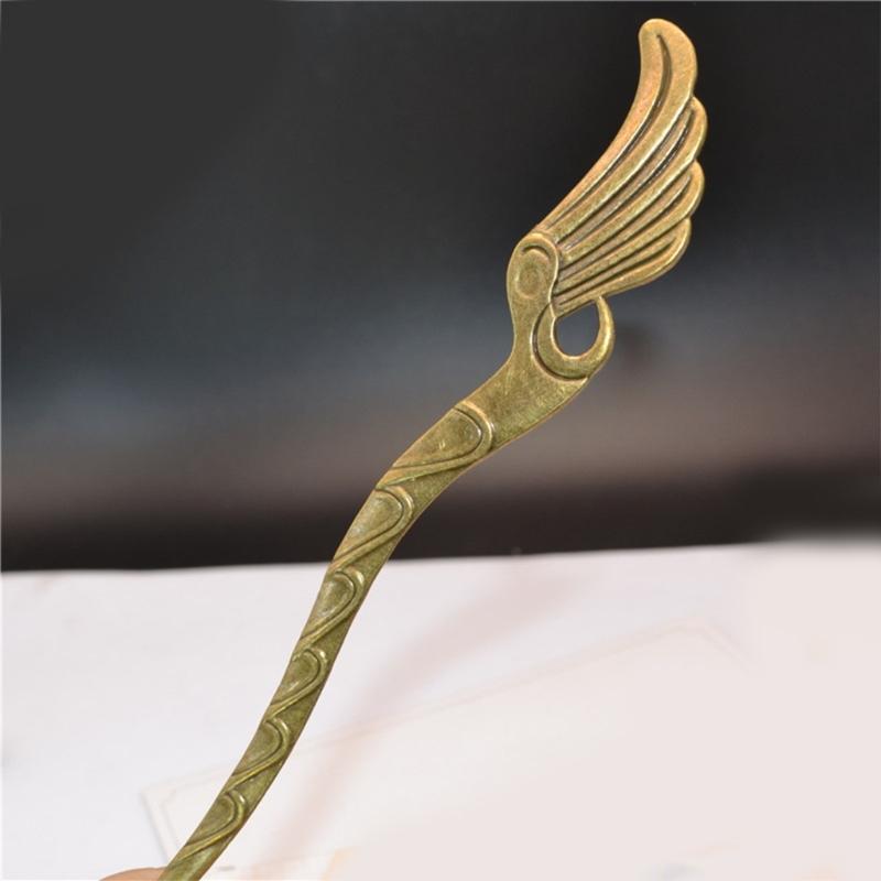 Electroplate Antique Bronze Hairpin for Han Costume Buyao Hair Stick Comb and Sticks Nonslip Stage Accessories 12PCS