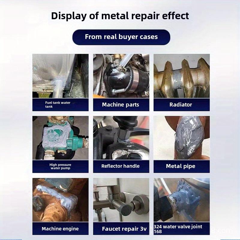 High-Temperature Resistant Metal Repair Glue,AB Super Glue Waterproof,Durable, Outdoor-Ready Adhesive for Grinding, Drilling,Filling