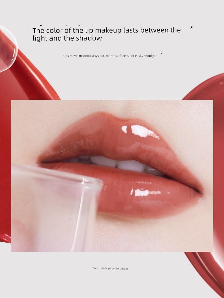 Zhiyouquan Double-Ended Lip Glaze Mirror-Like Water-Gloss Lip Oil Lip Gloss Lip Mud Non-Stick Lipstick for Women That Is Not Easy to Fade