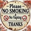 Proibido Fumar Proibido Vaping Placa de Metal Retro para Parede
