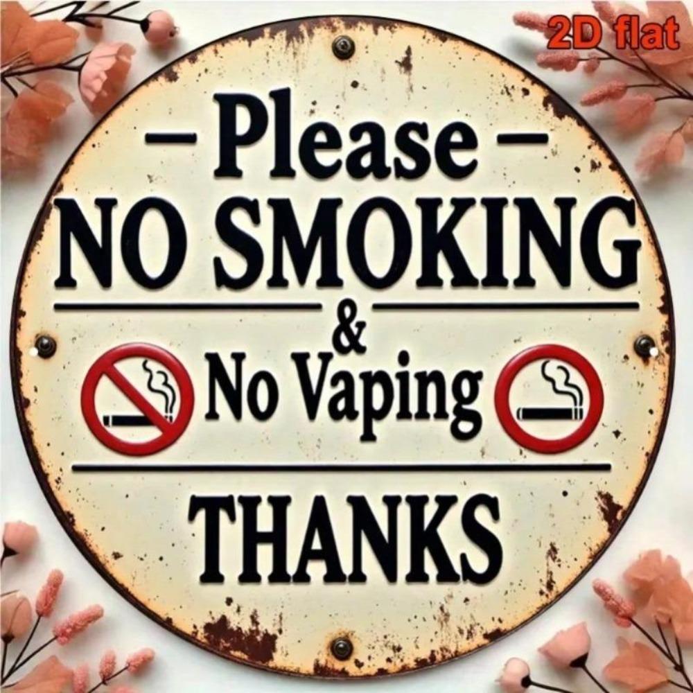 Proibido Fumar Proibido Vaping Placa de Metal Retro para Parede