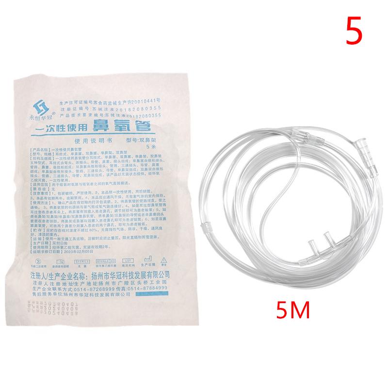 Nasal Oxygen Tubing 2/2.5/3/4/5M Double Stuffy Nose Cannula Plastic Tubes