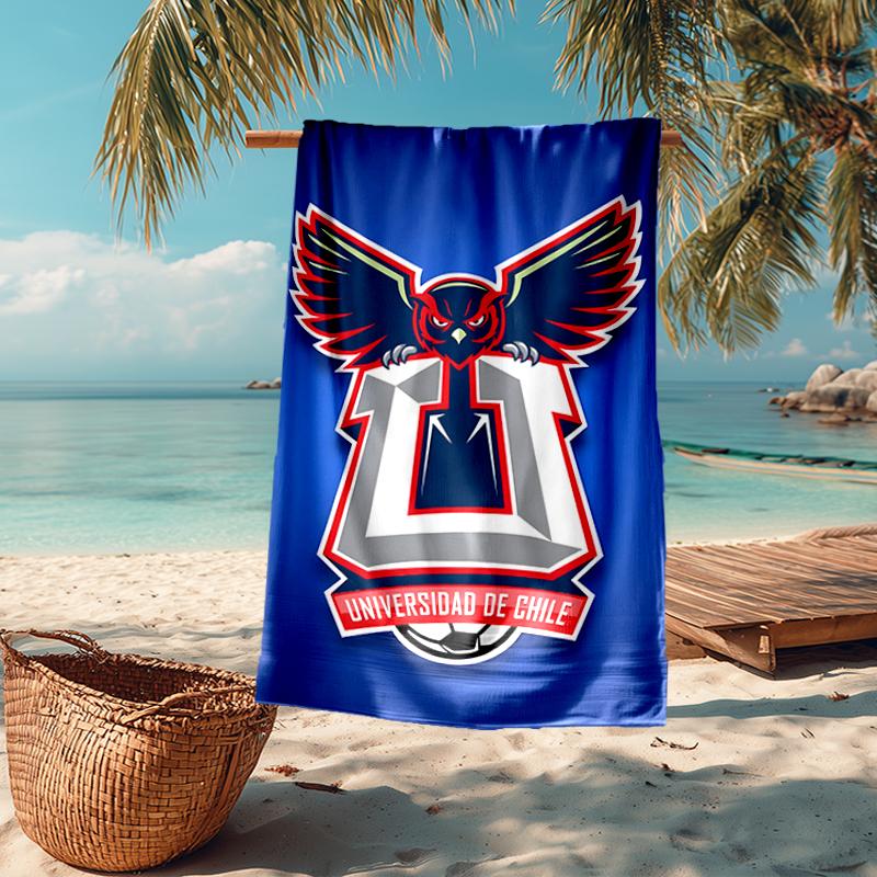 Universidad de Chile Fashion Beach Towel: Ideal for Summer Adventures Soft, absorbent and quick drying suitable for swimming and bathing