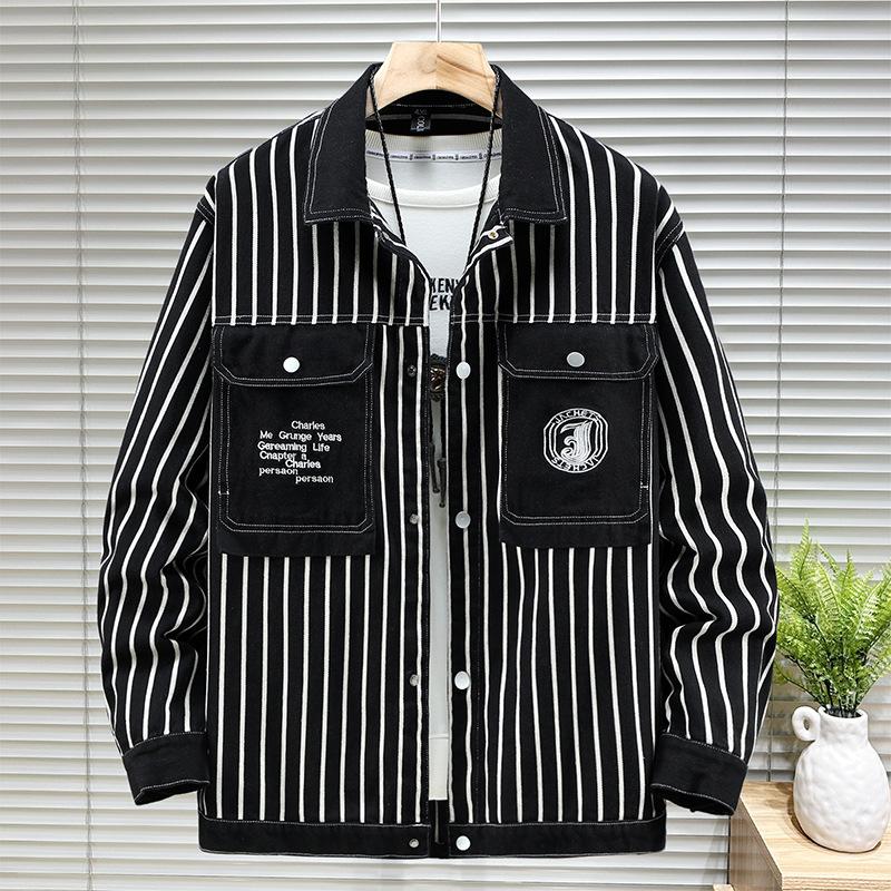 

Большие размеры для больших и высоких мужчин джинсовая куртка рабочая одежда повседневное пальто свободного покроя с воротником 4XL-12XL 9XL