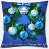 Christmas Themed Throw Pillow Cover with Short Plush Print for Living Room Decoration Cushion Cover Pillow Covers Decorative