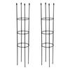 2 Set Rose Support Frame Multifunction Detachable Plastic Coated Steel Climbing Plants Support for Roses Flowers Vine