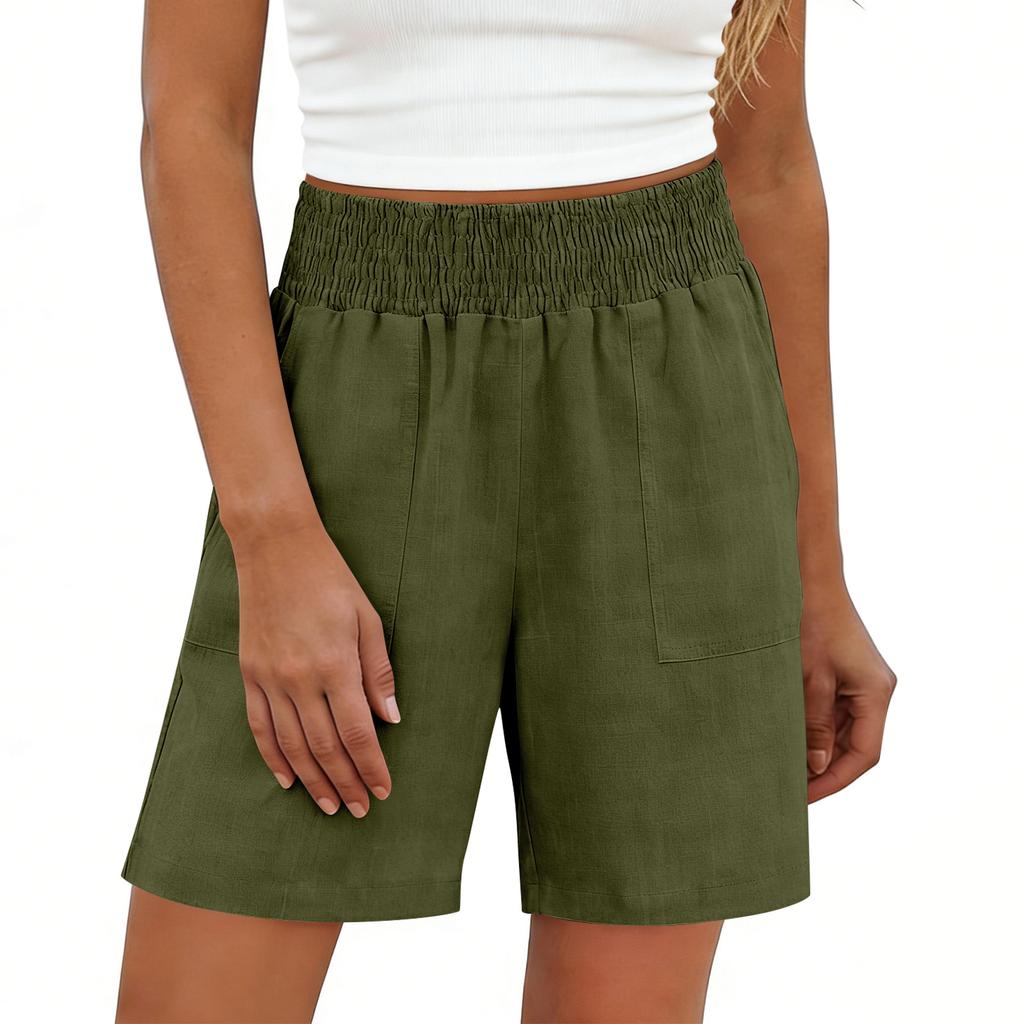 Shorts For Women Casual Summer High Waisted Wide Leg Beach Vacation Shorts With Pockets