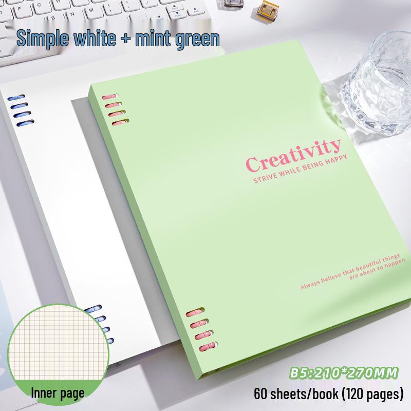 Morandi Color-Blocked B5 Notebook: Vibrant Design, Thick Pages, Versatile for Students