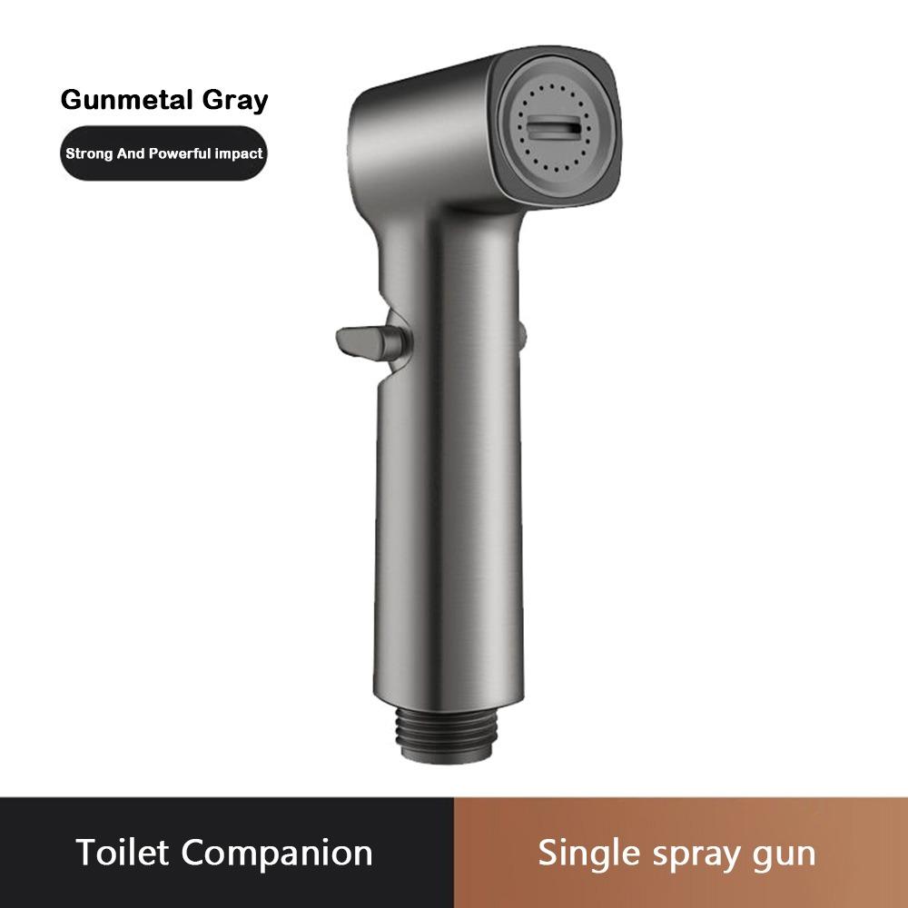 

Stainless Steel Toilet Companion Luxury Design Easy To Install Flush Spray Convenient Use Two In One Handheld Bidet Sprayer сірий