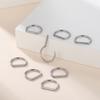 G23 Titanium Piercing D Shape Segment Ring Clicker Ear Cartilage Tragus Helix Lip Nose Hoop Half Ring Jewelry 16G 8/10/12/14mm
