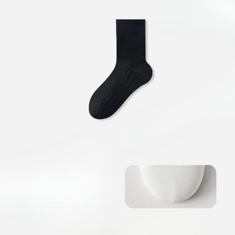 Women's Mid-calf Cotton Socks, Antibacterial and Deodorizing, Towel Bottom Mesh Breathable, Running Sports Long Calf Socks