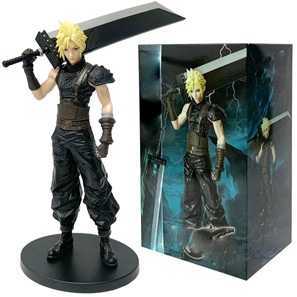 Hot 22Cm Remake Version Amine Figure Cloud Strife Pvc Action Figure Collectiable Model Toys Christmas Gifts Boy'S Gift