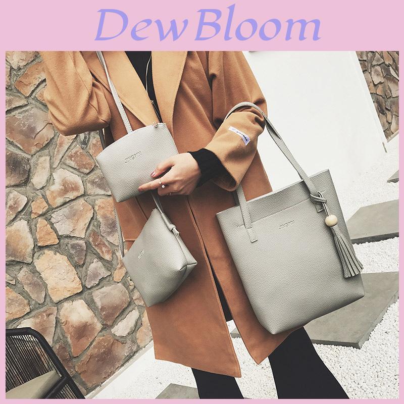 Elegantes 3-teiliges Damen-Set Schultertasche Mode Handtasche Messenger Umhängetasche Tote Geldbörse