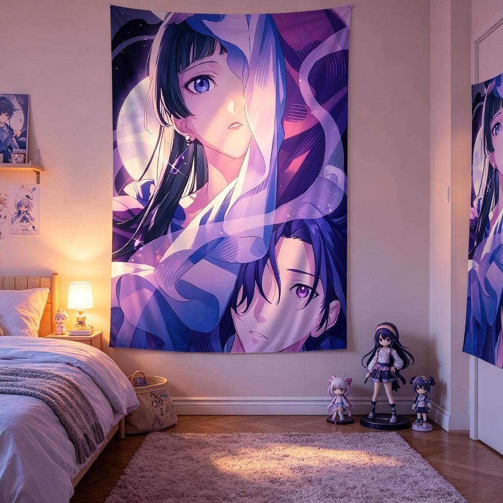 1 Stück Die Apotheker-Tagebücher Anime Wandteppich Wandbehang Kulisse Stoff Dekor Hängend Tarot Hippie Wandteppiche Schlafsaal Zuhause