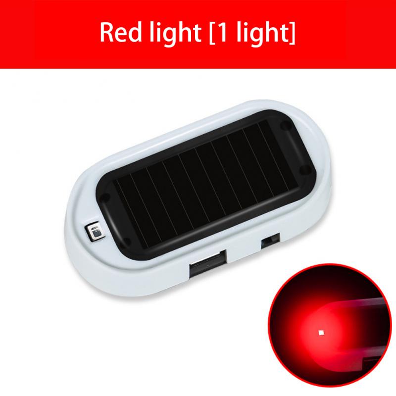 Solar Powered Fake Security Light Simulated Dummy Alarm Car Wireless Warning Anti-Theft Caution Lamp Flashing Imitation