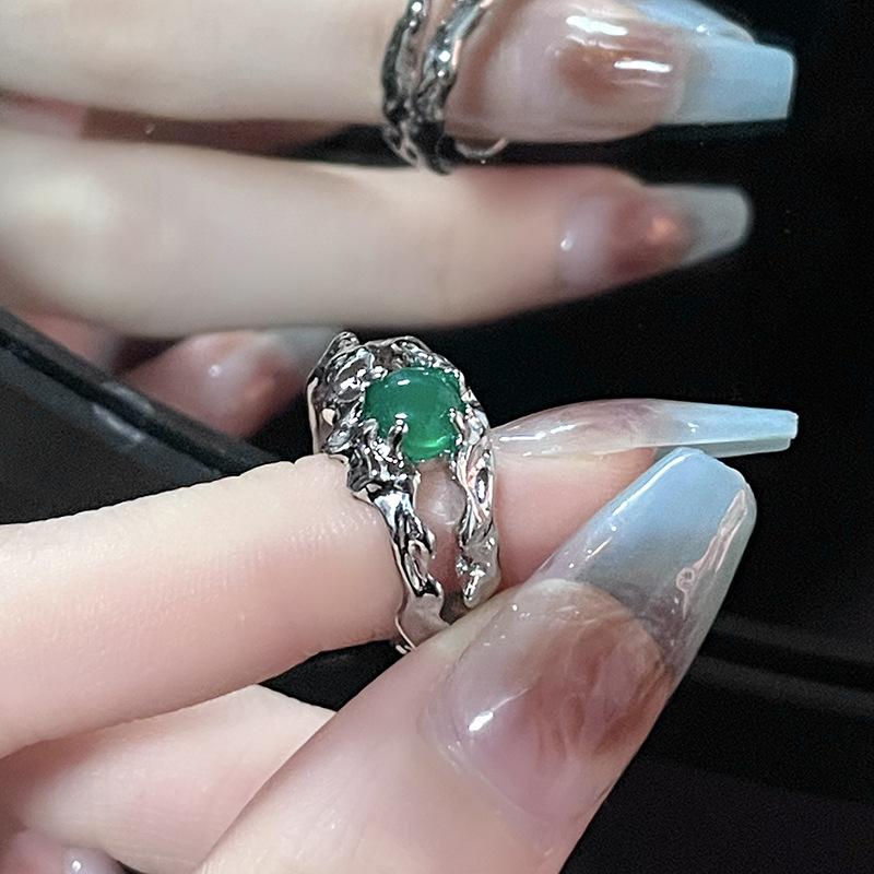 Niche Design Stacked High-End Temperament Ring French Irregular Personality Light Luxury Ring Women