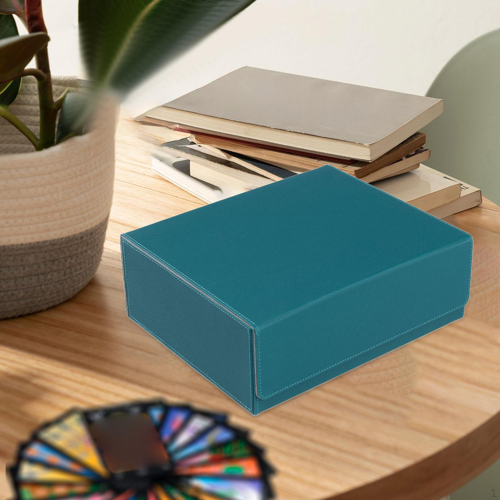 Палуба коробки для хранения торговых карточек с тройными отделениями устойчивая к царапинам темно-синий 2980₽