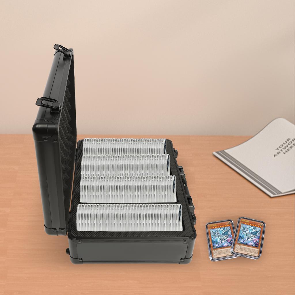 Prémiové pouzdro na ukládání mincí v kapslích - Kompaktní cestovní držák na sběratelské mince - Odolný držák s tvrdým pláštěm z hliníkové slitiny