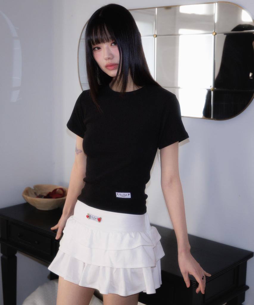Rose Franz Rose Cancan Mini Skirt [White]
